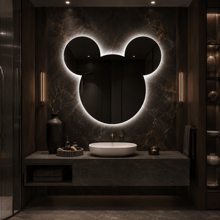 Bunny Frameless Wall Hanging LED Mirror – Front Lit or Back Lit for Vanity & Powder Room