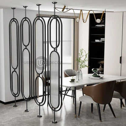 Chic Metal Room Divider Wall Stainless Steel Room Partition Screen - Customizable Metal Room Separator