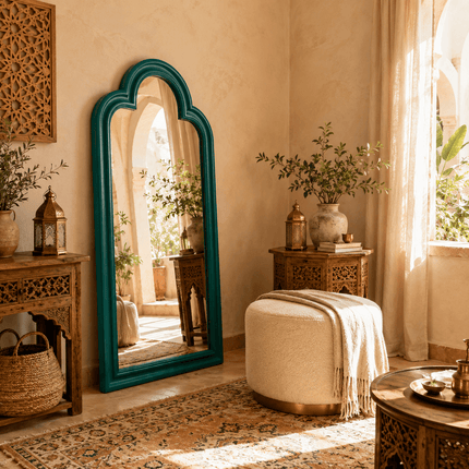 Amani Moroccan Arch Full Length Floor Mirror – Standing Mirror for Bedroom