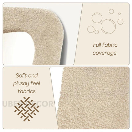 Soft Sculpt Boucle Full Length Dressing Mirror - Upholstered Modern Unique Standing Mirror for Bedroom
