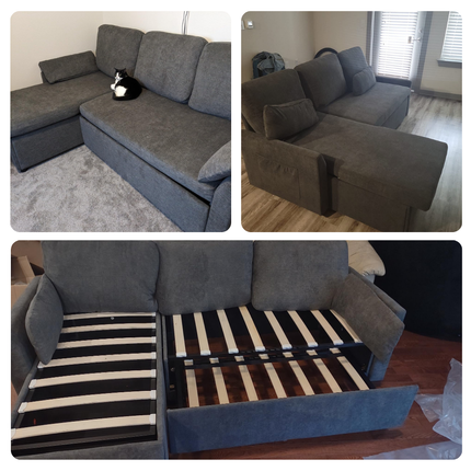 Tuscany Sleeper Sofa - Convertible Sofa Bed with Pull Out Couch with Storage - Uber Decor