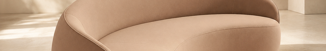 Santiago Serenity Sofa - Contemporary & Boho Style - Curved Couch - For Living Room