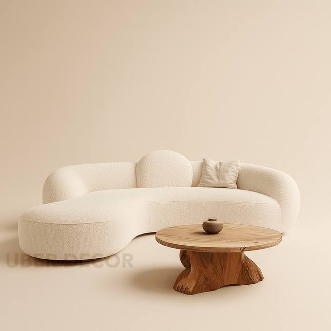 Brisbane Curved Sofa Modern Japandi Wabi-Sabi Style Designer Couch