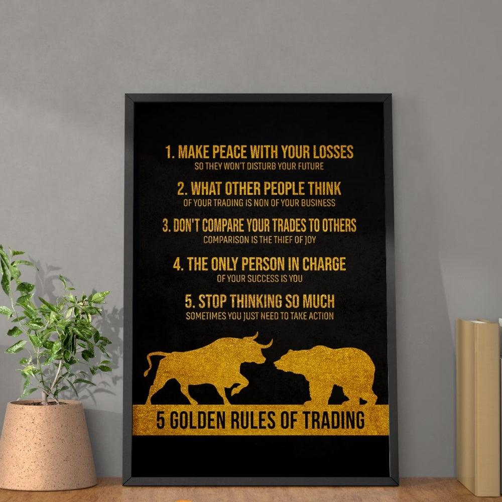 Golden Trading Rules Masterpiece Wall Art