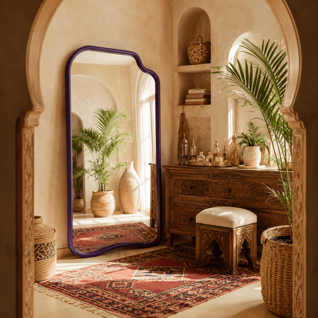 Sahara Organic Full Length  Moroccan Floor Mirror