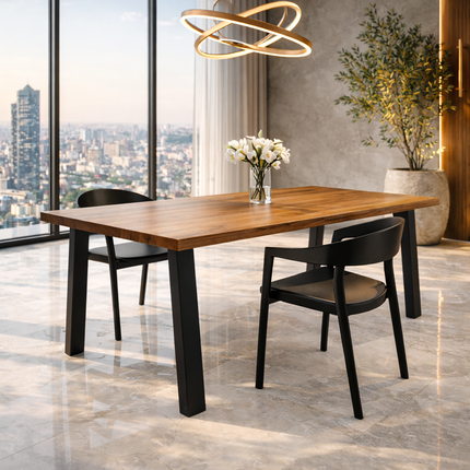 Arkenvale Wooden Dining Table – Industrial Style Rectangular Table for Modern Homes