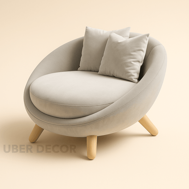 Anviya Luxe Accent Chair – Minimal Nordic Plushy Chair for any Room