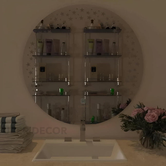Star Glow LED Mirror-  Mirror with LED Lights- Touch Sensor Mirror for Bathroom and Bedroom