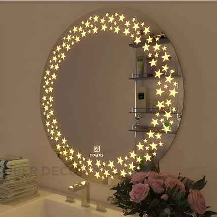 Star Glow LED Mirror-  Mirror with LED Lights- Touch Sensor Mirror for Bathroom and Bedroom