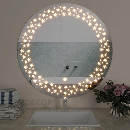 Star Glow LED Mirror-  Mirror with LED Lights- Touch Sensor Mirror for Bathroom and Bedroom