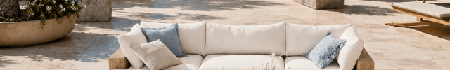 Garden Aura Rattan Wicker Sectional Outdoor Sofa Set, Patio Conversation Chaise Lounge, Poolside Garden Terrace Porch Backyard Furniture