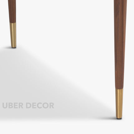 Nerik Dining Table Rectangular Slab Design Mid Century Modern American Inspired Solid Wood Legs Natural Finish Dining Furniture for Dining Room