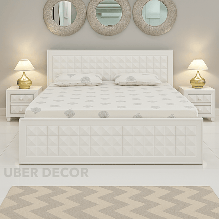 RosewoodGrid Traditional Contemporary Panel Customisable Bed for Master Bedroom