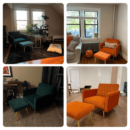 Selina- Modern Single Sofa Chair - Upholstered Tufted Lounge Accent Living Room Chair