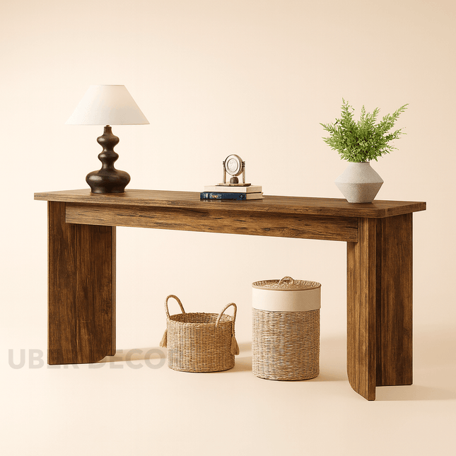 Valora Rustic European Farmhouse Console Table Hallway and Living Room Accent Furniture