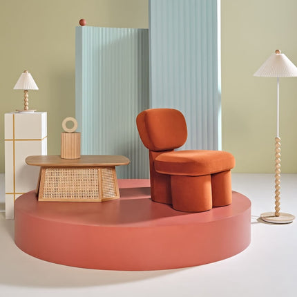 Prism Rest Kids Room Chair Mid Century Modern Scandinavian Inspired Upholstered Fixed Base Creative Chair Living Room and Bedroom