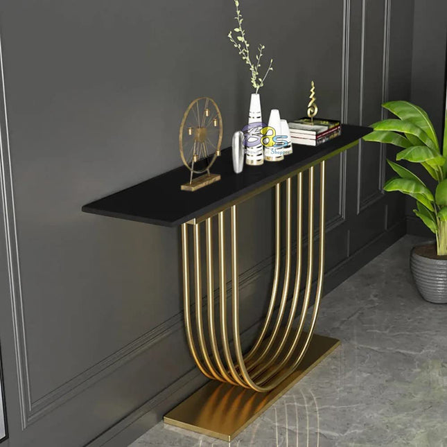 Virello Arc Console Table – Custom Marble Top | Mid-Century Modern European Hallway Accent Console