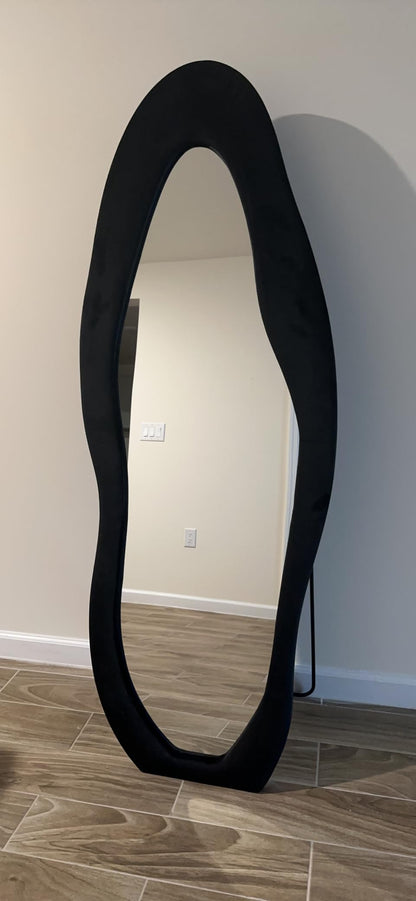 Modern Wavy Edge Full-Length Mirror – Stylish and Unique Home Decor