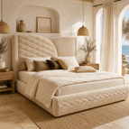 Beige Fuzzy Boucle