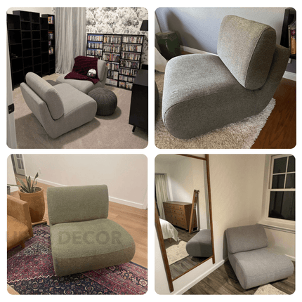 Seyra- Unique Modern Iconic Swivel Upholstered Accent Chair for Living Room or Office