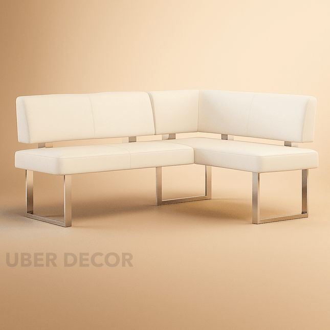 Elementa Edge Modern L Shaped Corner Bench Contemporary Minimal Customisable Seating for Dining Living Lounge and Office Spaces