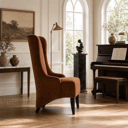 Nolan High Back Wing Chair – Modern Accent Seating for Living Room