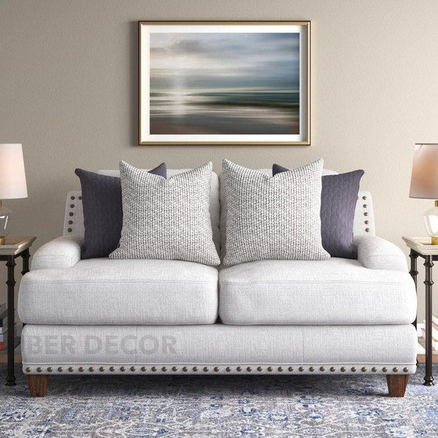 Cannes 65" Upholstered 2‑Seater Loveseat – Classic Accent Sofa for Elegant Living Spaces - Uber Decor