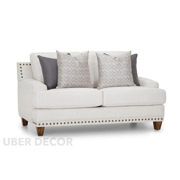 Cannes 65" Upholstered 2‑Seater Loveseat – Classic Accent Sofa for Elegant Living Spaces - Uber Decor