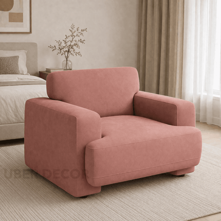 Verdan Accent Chair – Minimalist Modern Chair Designed for Living Room or Bedroom Interiors
