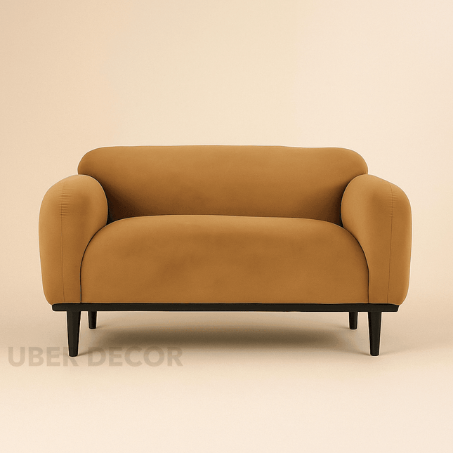 Valencia 50" Curved 2-Seater Couch – Plush Soft-Edge Sofa for Living & Lounge Spaces