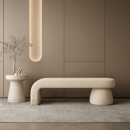 Modora Pop – Sculptural Luxury Bench with Bold Contemporary Form | Designer Shoe Changing Stool for Bedrooms, Cloakrooms, or Retail Interiors