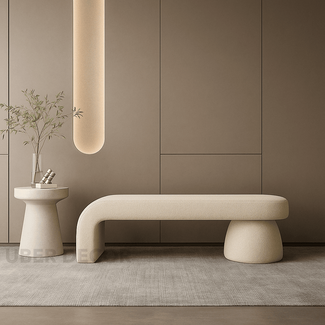 Modora Pop – Sculptural Luxury Bench with Bold Contemporary Form | Designer Shoe Changing Stool for Bedrooms, Cloakrooms, or Retail Interiors