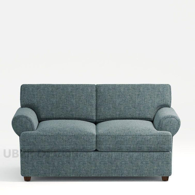 Perth 67" Upholstered 2‑Seater Loveseat – Plush Rolled-Arm Sofa for Elegant Living Spaces - Uber Decor
