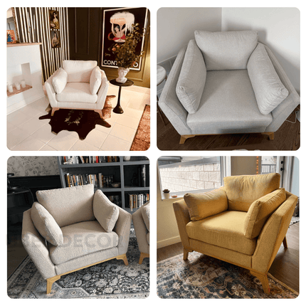 Valerian Accent Chair – Japandi-Inspired Reading Chair | Customizable for Living Room or Bedroom