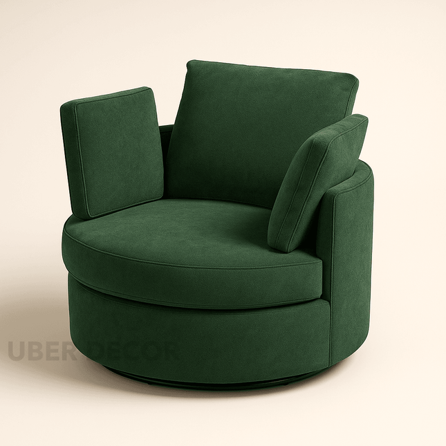 Sorelle- Round Base 360 Revolving Swivel Chair with Hidden Storage- Ideal for Kids, Living Room or Bedroom