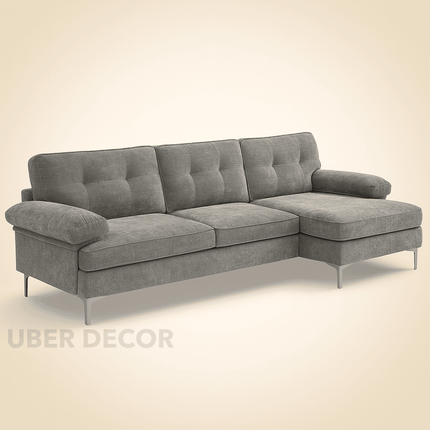TruNest Japandi L‑Shape Sectional Sofa – Customisable Modern Luxury Couch