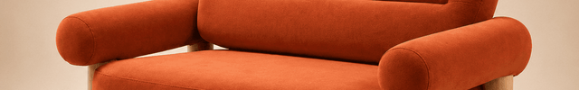 Metz Contemporary Accent Sofa with Cylindrical Armrests Customisable Designer Lounge Couch for Artistic Modern Interiors