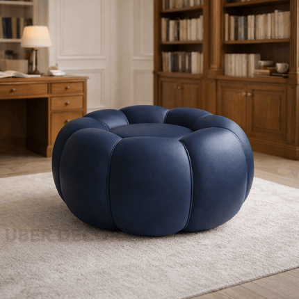 Pumpkin Hue Ottoman Stool Chair - Soft Stool & Footrest for Living Room or Bedroom Modern Living Room Furniture