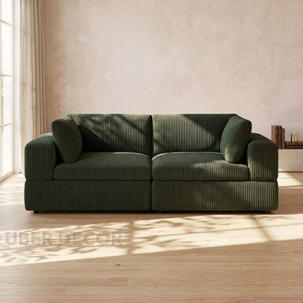 Liraya 79" Loveseat- Bubble Style Cushioned 2 Seater Sofa Couch for Living Room or Office