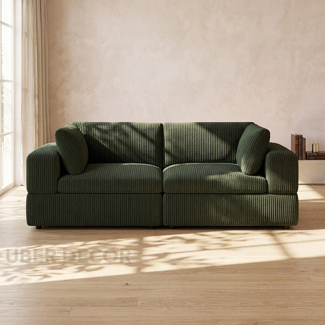 Liraya 79" Loveseat- Bubble Style Cushioned 2 Seater Sofa Couch for Living Room or Office