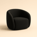 Black Fuzzy Boucle