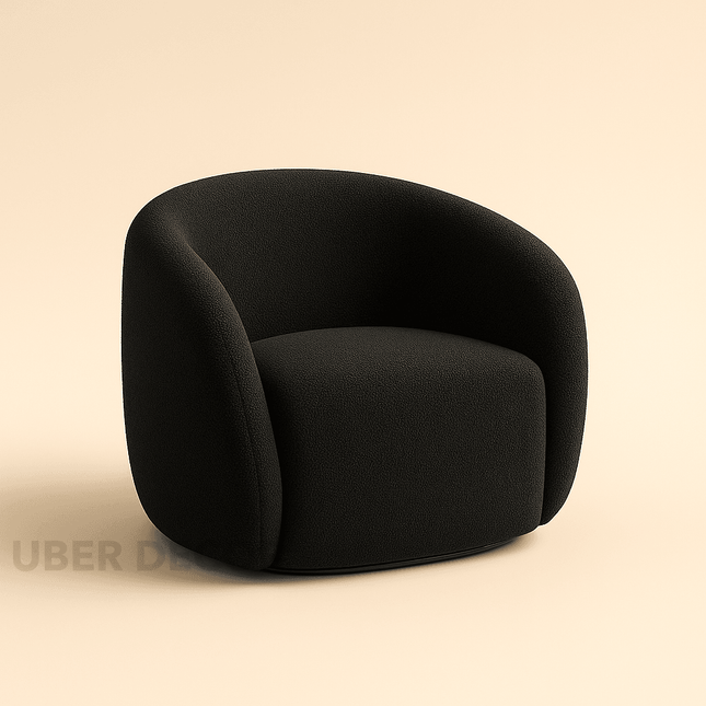 Aleris- Modern Upholstered 360 Degree Swivel Accent Barrel Arm Chair for Living Room or Office