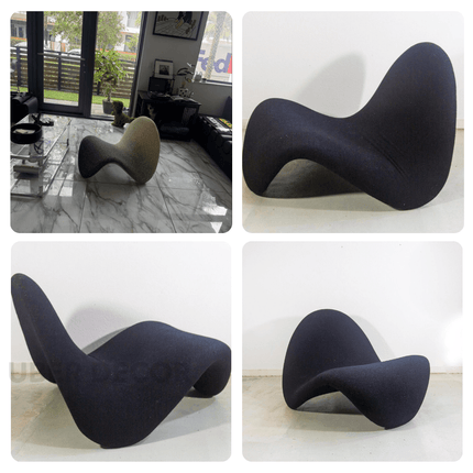 Velluto Wave – Italian Minimalist Tongue Lounge Chair for Hotel Lobbies & Modern Living Spaces