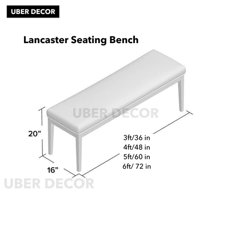 Lancaster Charm – Mid-Century European Inspired Bench for Entryways, Hallways, Bedrooms, and Lounge Spaces - Uber Decor