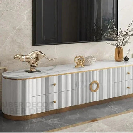 Auralis Ring – Luxury TV Cabinet, European Inspired Fluted Console