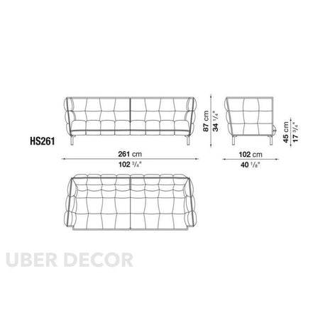 Parisian Elegance - Contemporary & French Style - Luxury Sofa Set - For Living Room - Uber Decor