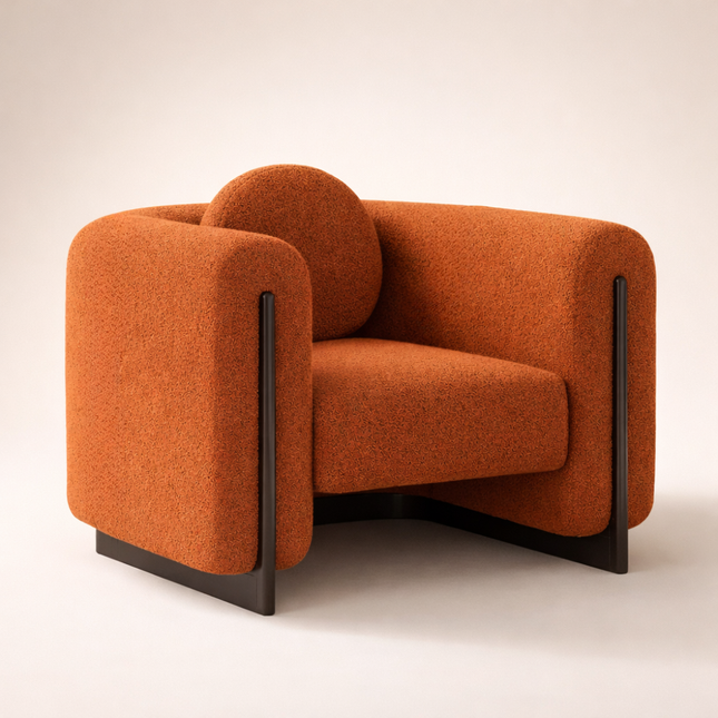 Brio Accent Chair – Contemporary Sculpted Seating for Living Room and Lounge Spaces