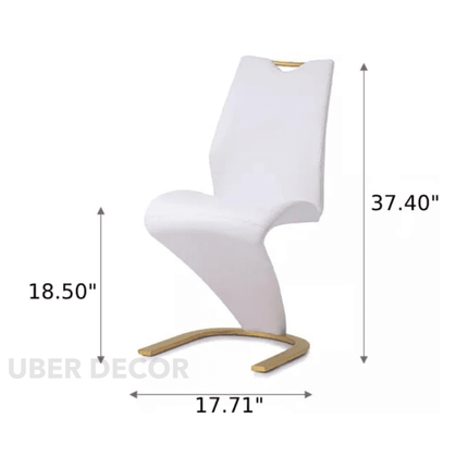 Golden Haven Modern Luxury Dining Set – White Stone Top & Gold Accents, 6 Seater