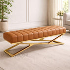 Cognac Tan Leatherette