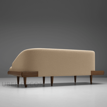 Dallas 4-Seater Modern Sectional Sofa Wooden Base Neutral Upholstered Couch for Living Room